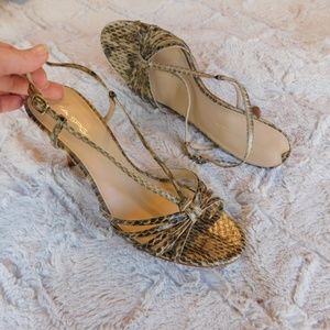 Via Spiga snake print strappy sandal heels 8.5